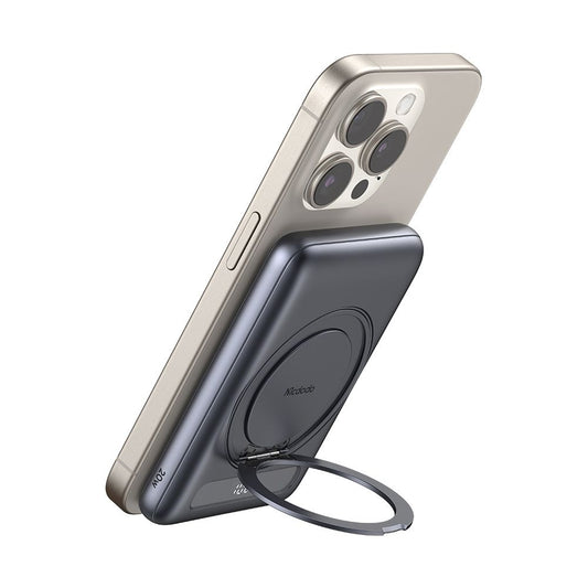 Externá bezdrôtová batéria McDodo MC-8361 Meta, 5000mAh, 20W, PD + FQI, 1 x QI - 1 x USB-C, Sivá