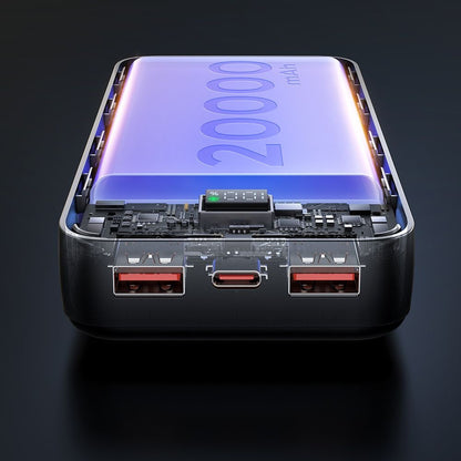 Externá batéria McDodo MC-4230, 20000mAh, 22.5W, QC + PD, 2 x USB-A - 1 x USB-C, Čierna