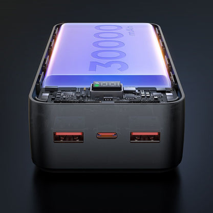 Externá batéria McDodo MC-4240, 30000mAh, 22.5W, QC + PD, 2 x USB-A - 1 x USB-C, Čierna