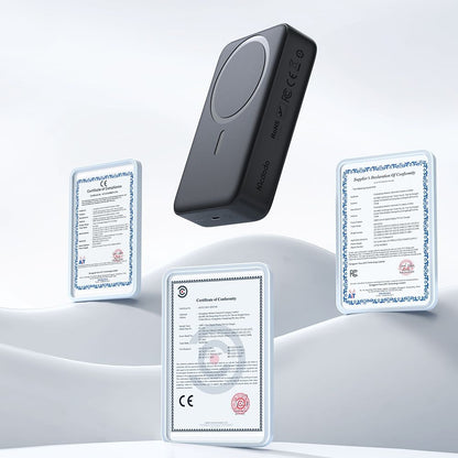 Bezdrôtová externá batéria McDodo MC-5021 Ambilight, 20000mAh, 20W, PD + FQI, 1 x QI - 1 x USB-C, Čierna