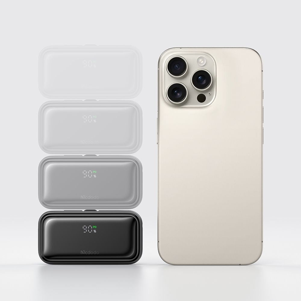 Externá batéria McDodo MC-7800 Freekit, 5000mAh, 22.5W, PD, 1 x Lightning - 2 x USB-C, Čierna
