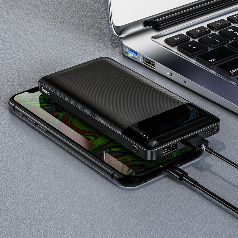 Externá batéria HOCO J72, 10000mAh, 10W, 2 x USB-A, čierna