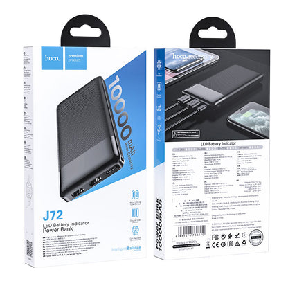 Externá batéria HOCO J72, 10000mAh, 10W, 2 x USB-A, čierna