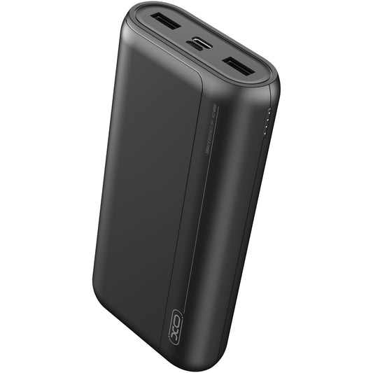 Externá batéria XO Design PR127, 20000mAh, 22.5W, QC + PD, 1 x USB-C - 2 x USB-A, Čierna