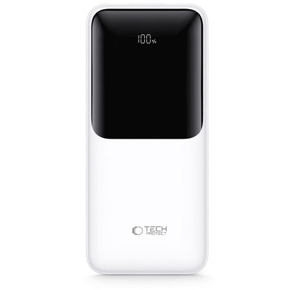 Externá batéria Tech-Protect PB02, 20000mAh, 22.5W, QC + PD, 1 x USB-C - 2 x USB-A, Biela