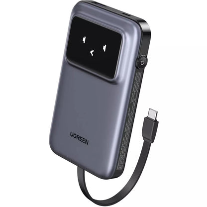 Externá batéria UGREEN PB511 Uno, 10000mAh, 30W, QC + PD, 1 x USB-A - 2 x USB-C, Sivá