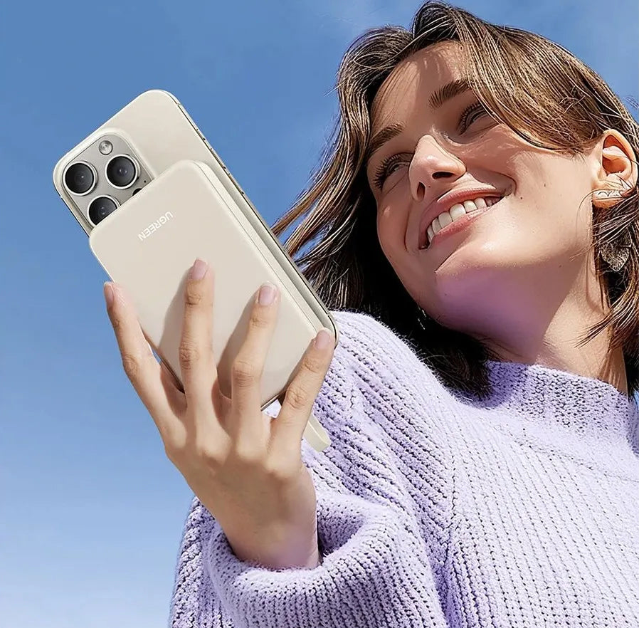 Externá batéria UGREEN PB521, 20000mAh, 30W, QC + PD, 1 x USB-A - 2 x USB-C, Biela