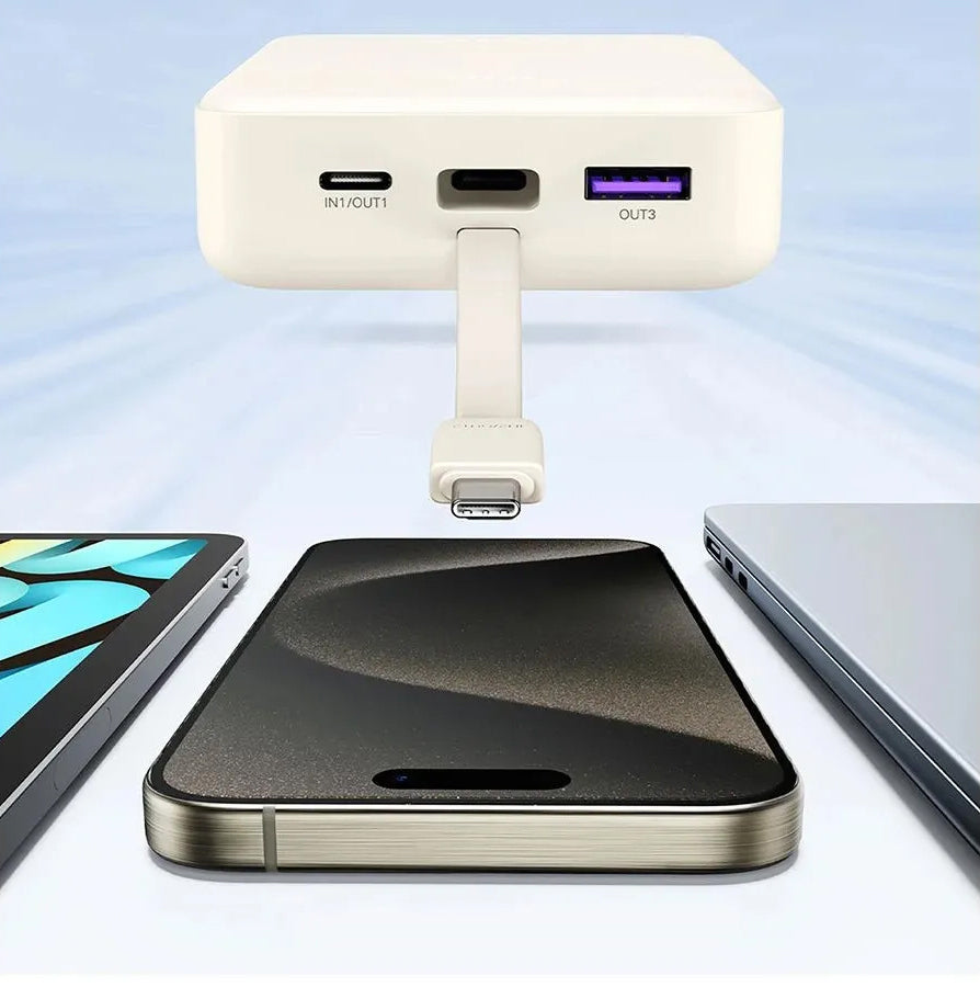 Externá batéria UGREEN PB521, 20000mAh, 30W, QC + PD, 1 x USB-A - 2 x USB-C, Biela