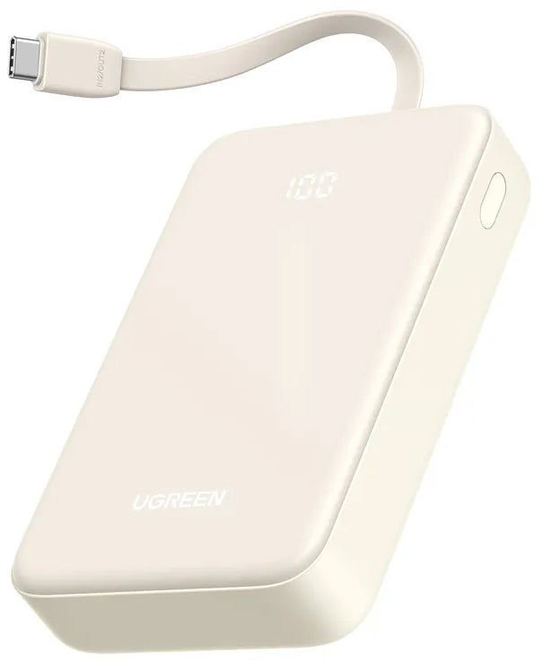 Externá batéria UGREEN PB521, 20000mAh, 30W, QC + PD, 1 x USB-A - 2 x USB-C, Biela