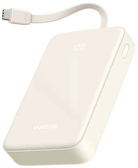 Externá batéria UGREEN PB521, 20000mAh, 30W, QC + PD, 1 x USB-A - 2 x USB-C, Biela