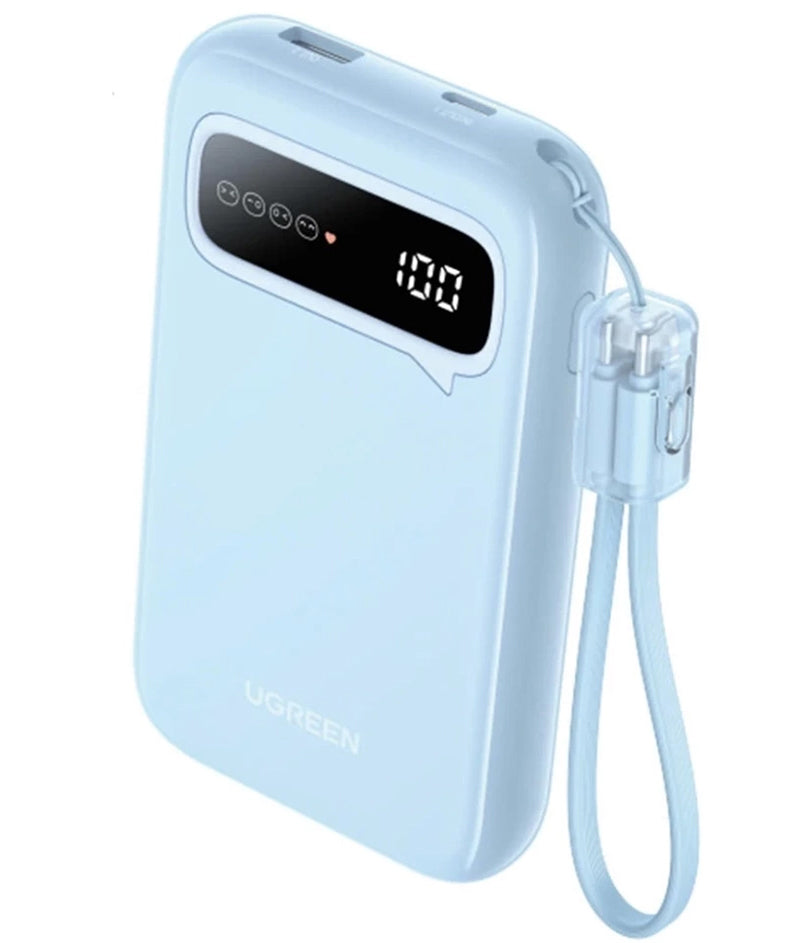 Externá batéria UGREEN PB522, 10000mAh, 20W, QC + PD, 1 x USB-A - 1 x USB-C, Modrá