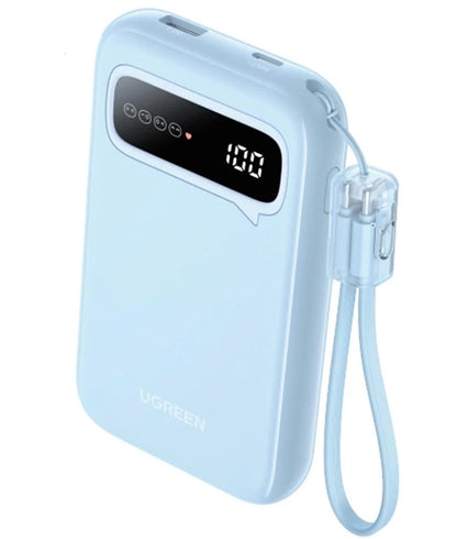 Externá batéria UGREEN PB522, 10000mAh, 20W, QC + PD, 1 x USB-A - 1 x USB-C, Modrá
