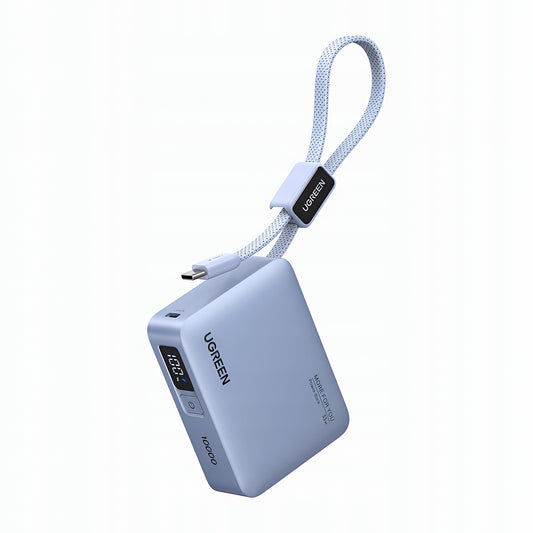Externá batéria UGREEN PB584 (75173B), 10000mAh, 33W, QC + PD, 1 x USB-A - 2 x USB-C, modrá