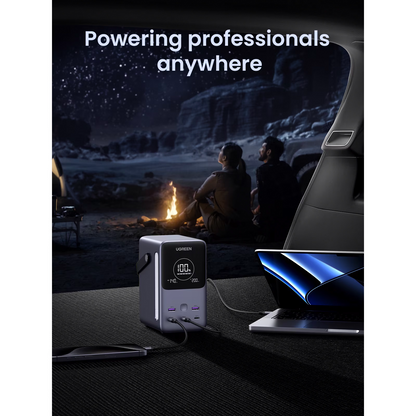 Externá batéria UGREEN PB770, 48000mAh, 300W, QC + PD, 2 x USB-A - 3 x USB-C, Sivá, Znovu zabalená