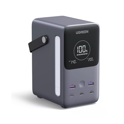 Externá batéria UGREEN PB770, 48000mAh, 300W, QC + PD, 2 x USB-A - 3 x USB-C, Sivá, Znovu zabalená