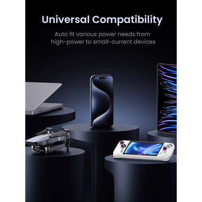 Externá batéria UGREEN PB770, 48000mAh, 300W, QC + PD, 2 x USB-A - 3 x USB-C, Sivá, Znovu zabalená