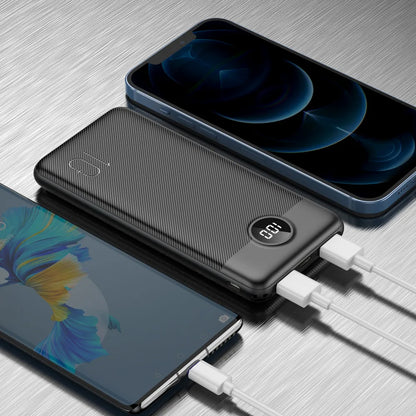 External Battery Veger L10S, 10000mAh, 20W, QC + PD, 1 x USB-C - 2 x USB-A, Black