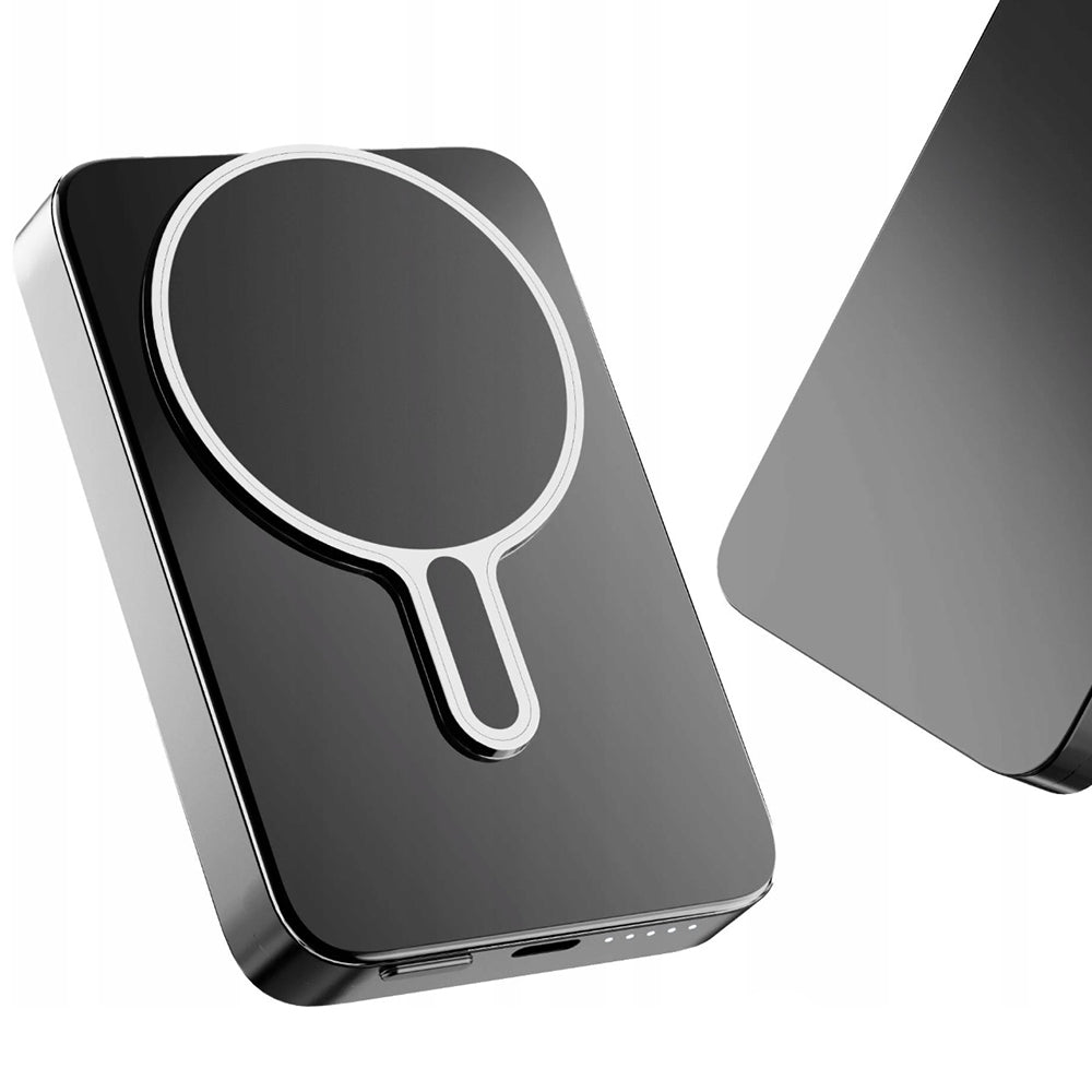 Externá bezdrôtová batéria 3MK MagSnap Go, 10000mAh, 20W, PD + FQI, 1 x QI - 1 x USB-C, Sivá