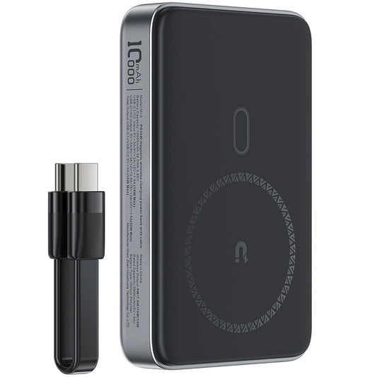 Externá bezdrôtová batéria Acefast M10, 10000mAh, 30W, PD + FQI, 1 x QI - 2 x USB-C, Čierna