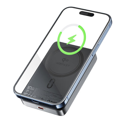 Bezdrôtová externá batéria Acefast M11, 10000mAh, 30W, PD + FQI, 1 x QI - 1 x USB-C, čierna