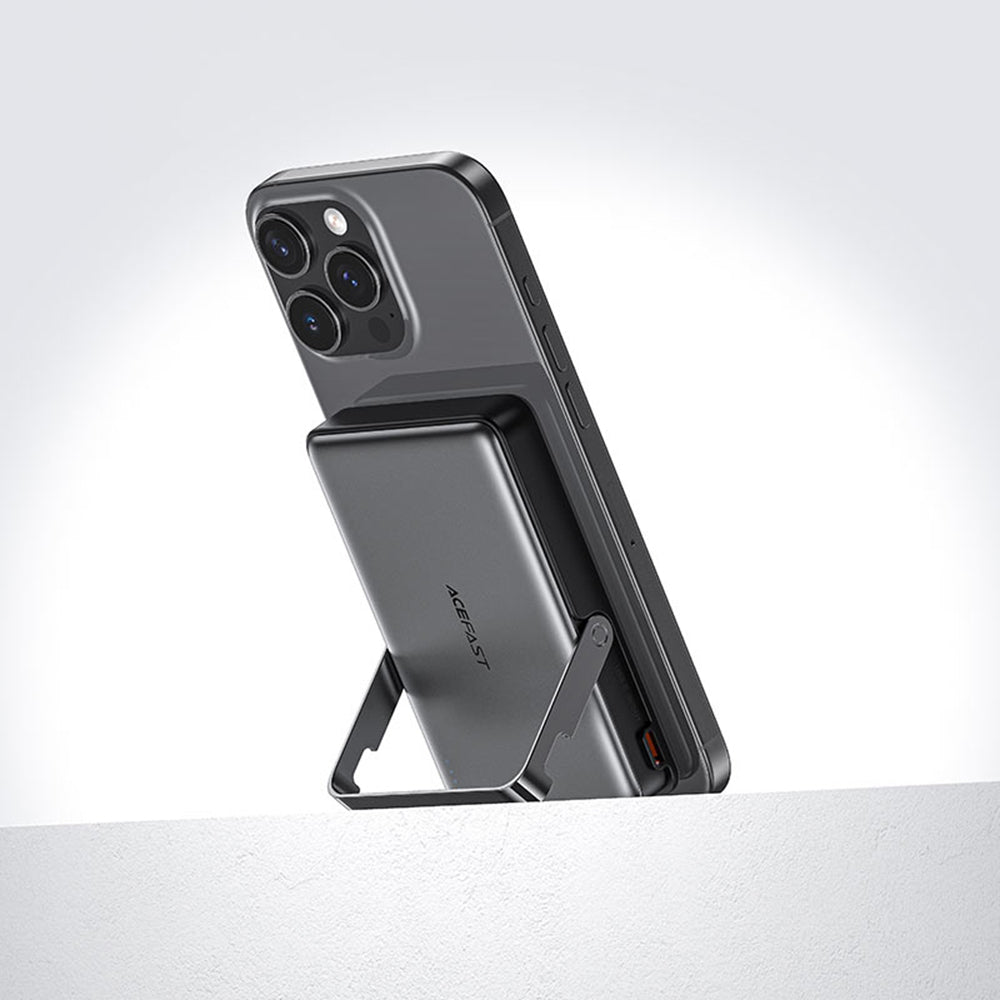 Bezdrôtová externá batéria Acefast M17, 10000mAh, 22.5W, PD + FQI, 1 x QI - 1 x USB-C, čierna