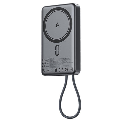 Bezdrôtová externá batéria Acefast M18, 10000mAh, 22.5W, PD + FQI, 1 x QI - 2 x USB-C, Čierna