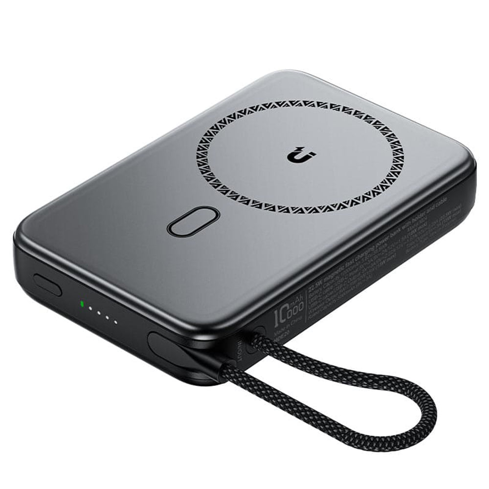 Externá bezdrôtová batéria Acefast M24, 10000mAh, 22.5W, PD + FQI, 1 x QI - 2 x USB-C, Sivá