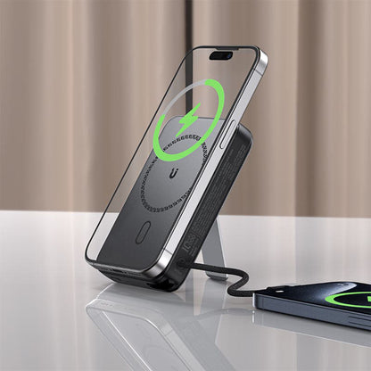 Externá bezdrôtová batéria Acefast M24, 10000mAh, 22.5W, PD + FQI, 1 x QI - 2 x USB-C, Sivá