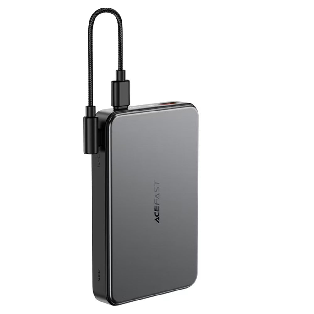 Acefast M31 Wireless External Battery, 10000mAh, 22.5W, QC + PD + FQI, 1 x QI - 1 x USB-A - 2 x USB-C, Black