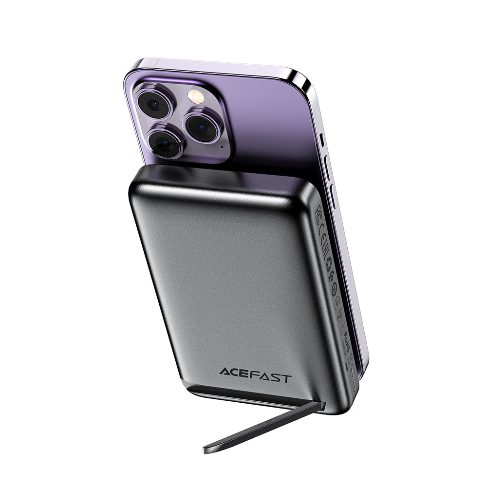 Bezdrôtová externá batéria Acefast M6, 10000mAh, 20W, PD + FQI, 1 x QI - 1 x USB-C, čierna