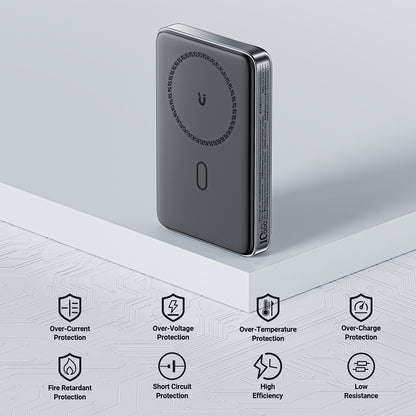 Bezdrôtová externá batéria Acefast M6, 10000mAh, 20W, PD + FQI, 1 x QI - 1 x USB-C, čierna