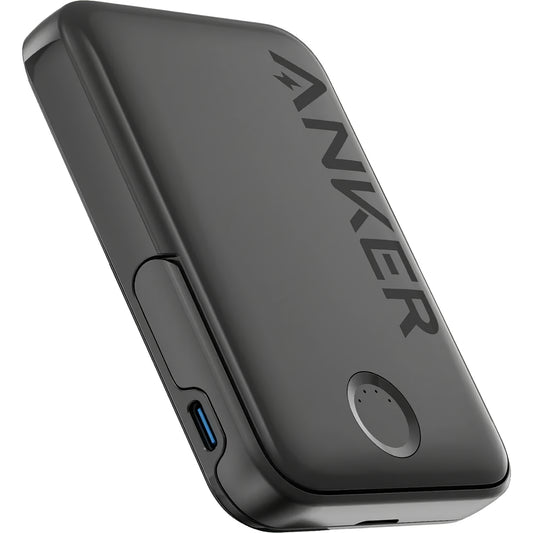 Anker 322 MagGo bezdrôtová externá batéria, 5000 mAh, 12 W, 1 x QI - 1 x USB-C, čierna A1618G11