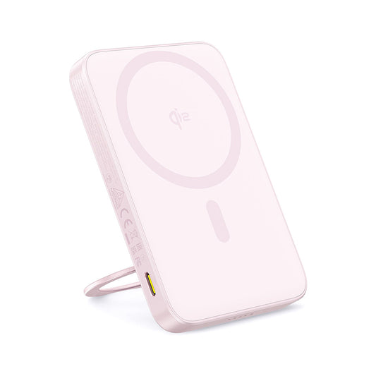 Externá bezdrôtová batéria Baseus PicoGo, 5000mAh, 20W, PD + FQI, 1 x QI - 1 x USB-C, Ružová P10076800413-00