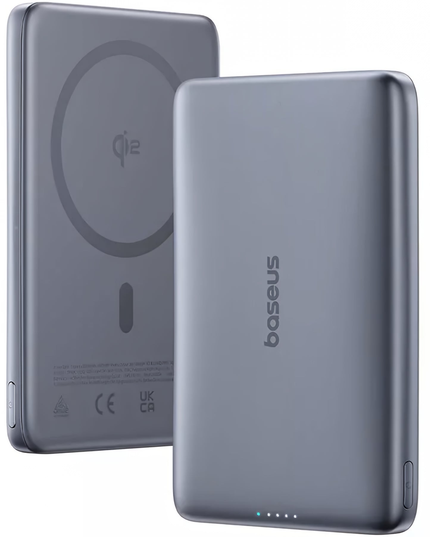 Externá bezdrôtová batéria Baseus PicoGo AM41, 10000mAh, 27W, PD + FQI, 1 x QI - 1 x USB-C, Sivá E0027200