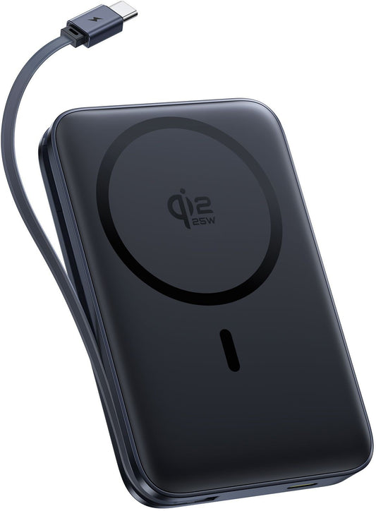 Bezdrôtová externá batéria Baseus PicoGo AM61, 10000mAh, 45W, PD + FQI, 1 x QI - 2 x USB-C, čierna E0028V00