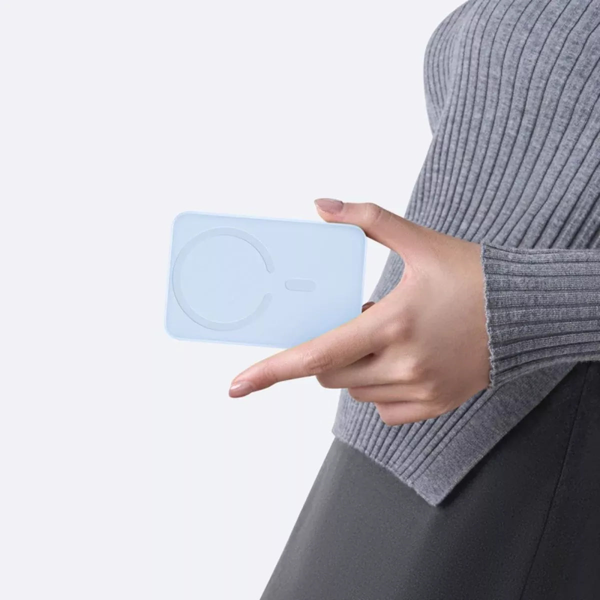 Bezdrôtová externá batéria Baseus EnerFill FM11 Ultra-Mini, 10000mAh, 22,5W, PD + FQI, 1 x QI - 1 x USB-C, modrá P1008210E313-00