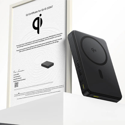 Externá bezdrôtová batéria Baseus Airpow2 Qi2, 10000mAh, 22.5W, QC + PD + FQI, 1 x QI - 1 x USB-A - 1 x USB-C, Čierna P10080000123-00