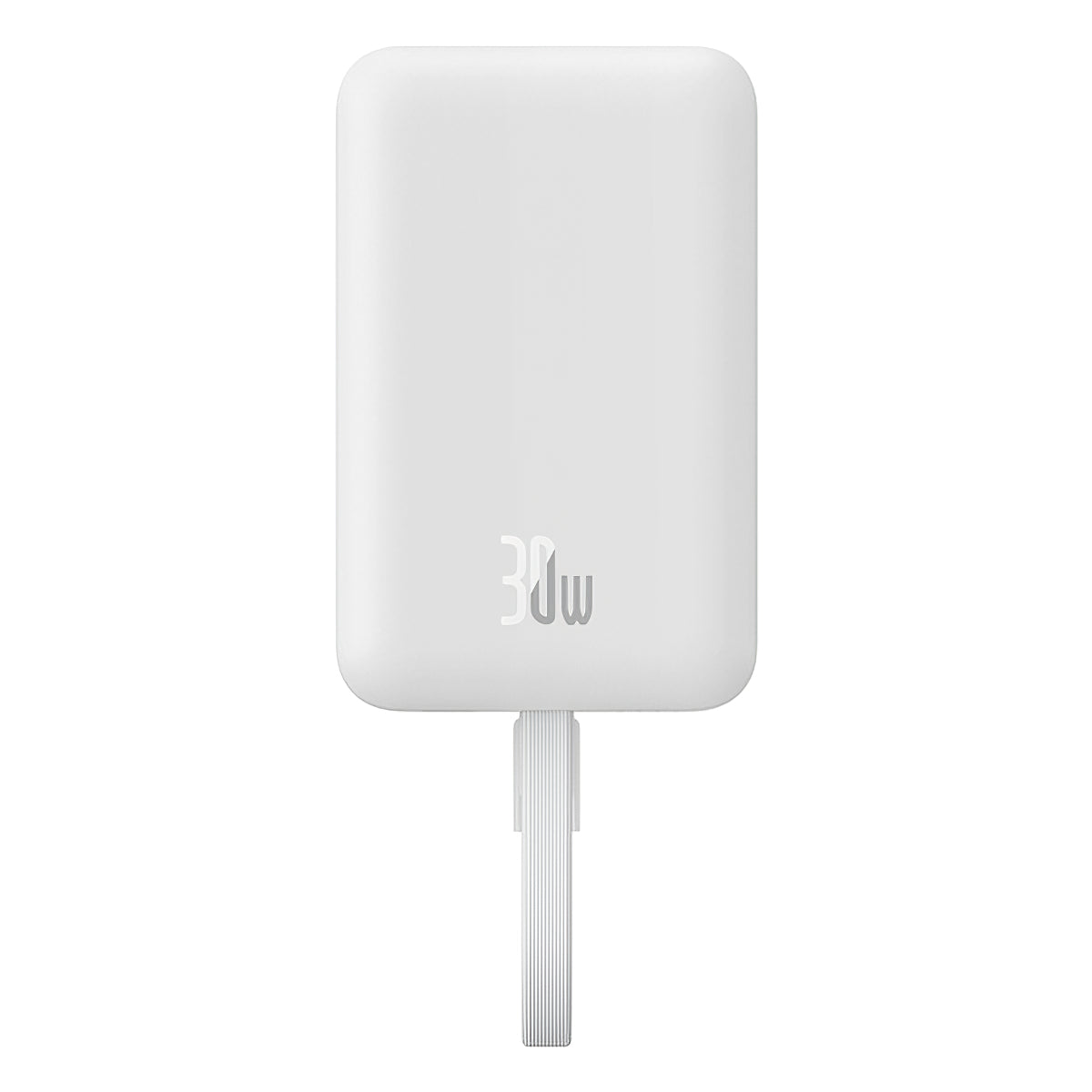 Externá bezdrôtová batéria Baseus Magnetic Mini, 10000mAh, 30W, PD + FQI, 1 x QI - 2 x USB-C, biela P1002210B223-00