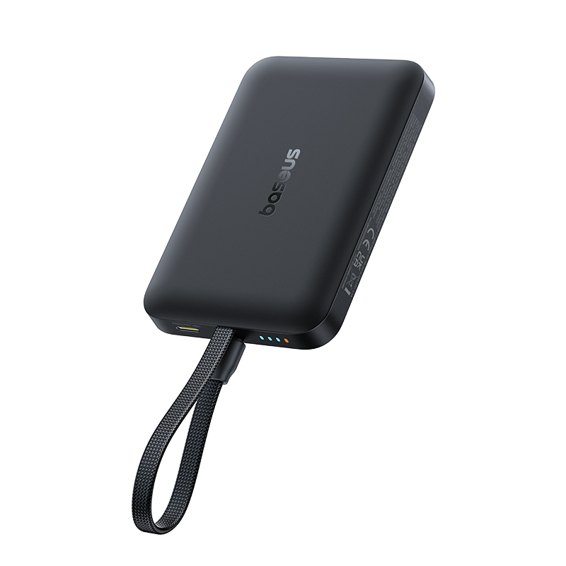 Bezdrôtová externá batéria Baseus EnerFill FM11, 10000 mAh, 30 W, PD + FQI, 1 × QI – 2 × USB-C, čierna E0028904