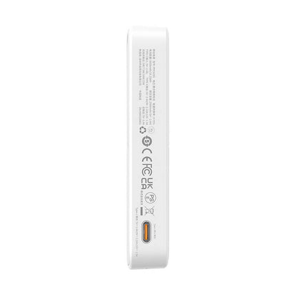 Externá bezdrôtová batéria Baseus MagPro PPCXZ05, 5000mAh, 20W, PD + FQI, 1 x QI - 1 x USB-C, Biela P10064101223-00
