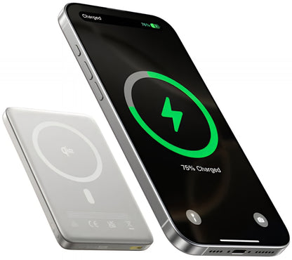 Externá bezdrôtová batéria Baseus PicoGo AM41, 10000mAh, 27W, PD + FQI, 1 x QI - 1 x USB-C, Béžová E0027203