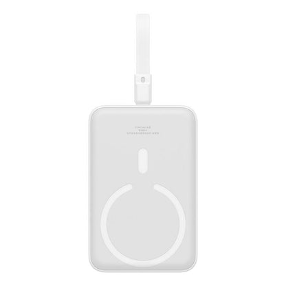 Externá bezdrôtová batéria Baseus Magnetic Mini, 10000mAh, 20W, PD + FQI, 1 x Lightning - 1 x QI - 1 x USB-C, Biela P10022109223-00