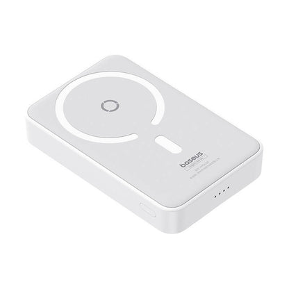 Externá bezdrôtová batéria Baseus MagPro PPCXZ05, 5000mAh, 20W, PD + FQI, 1 x QI - 1 x USB-C, Biela P10064101223-00