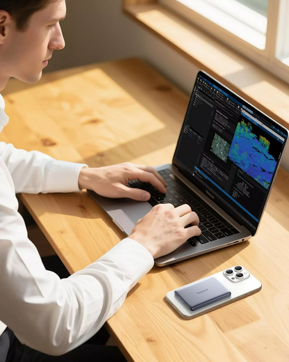 Externá bezdrôtová batéria Baseus PicoGo AM41, 10000mAh, 27W, PD + FQI, 1 x QI - 1 x USB-C, Sivá E0027200