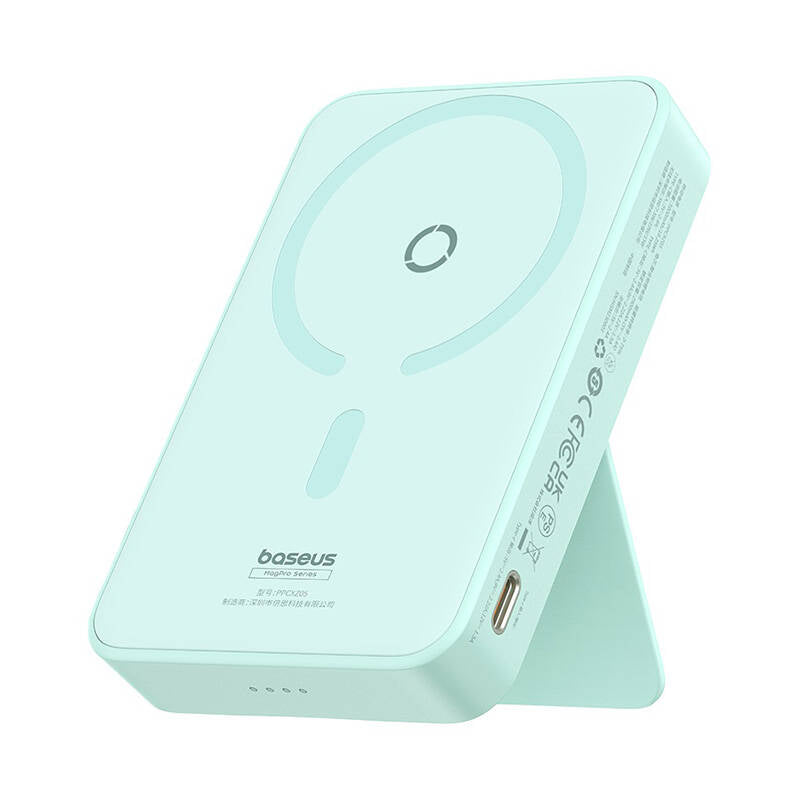 Externá bezdrôtová batéria Baseus MagPro PPCXZ05, 5000mAh, 20W, PD + FQI, 1 x QI - 1 x USB-C, Zelená P10064101333-00