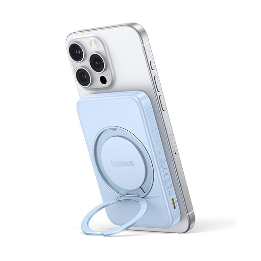Externá bezdrôtová batéria Baseus PicoGo, 5000mAh, 20W, PD + FQI, 1 x QI - 1 x USB-C, Modrá P10076800313-00