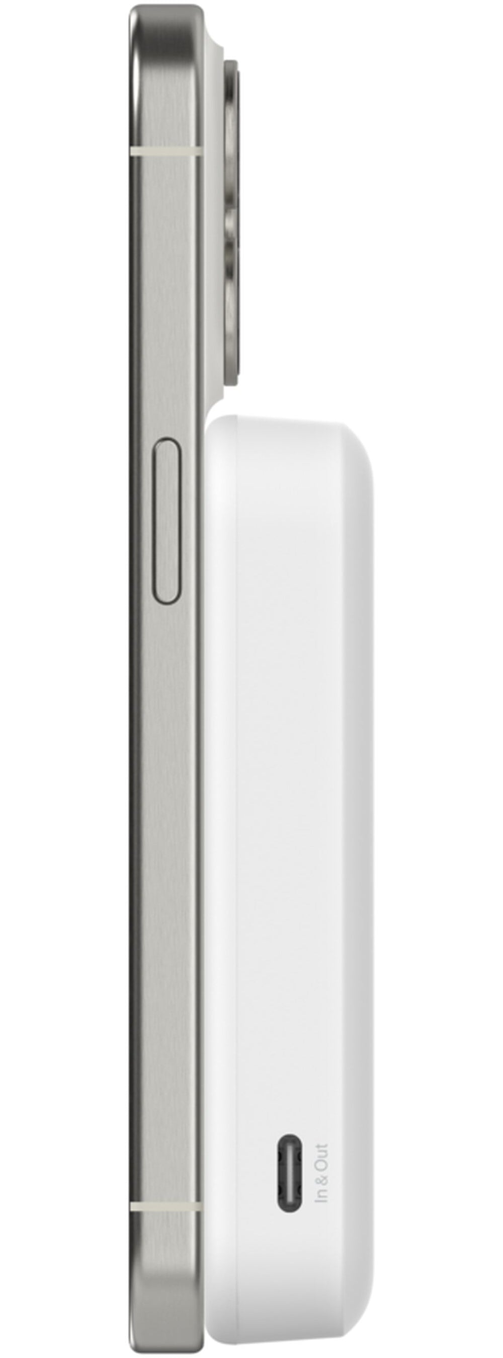 Bezdrôtová externá batéria Belkin BoostCharge Pro s opierkou, 8000mAh, 15W, FQI, 1 x QI - 1 x USB-C, biela BPD007btWH