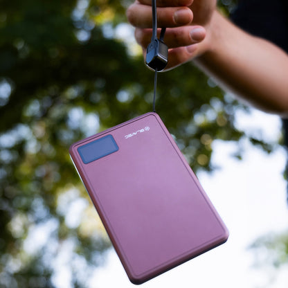 Bezdrôtová powerbanka Blavec BJ-03 Slim, 10000 mAh, 22,5 W, PD + FQI, 1 × QI – 1 × USB-C, fialová