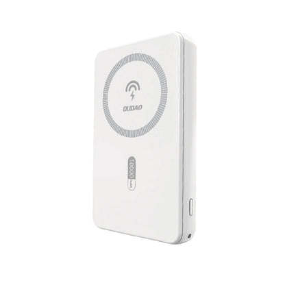 Bezdrôtová externá batéria Dudao K14S, 5000mAh, 20W, QC + PD + FQI, 1 x QI - 1 x USB-A - 1 x USB-C, biela