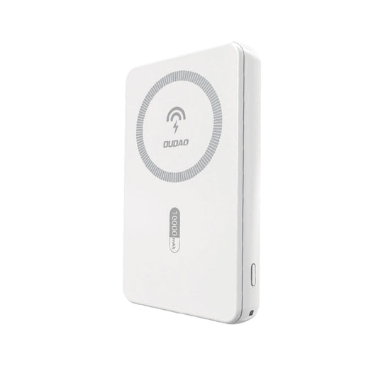 Bezdrôtová externá batéria Dudao K14S, 5000mAh, 20W, QC + PD + FQI, 1 x QI - 1 x USB-A - 1 x USB-C, biela